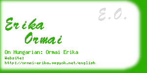 erika ormai business card